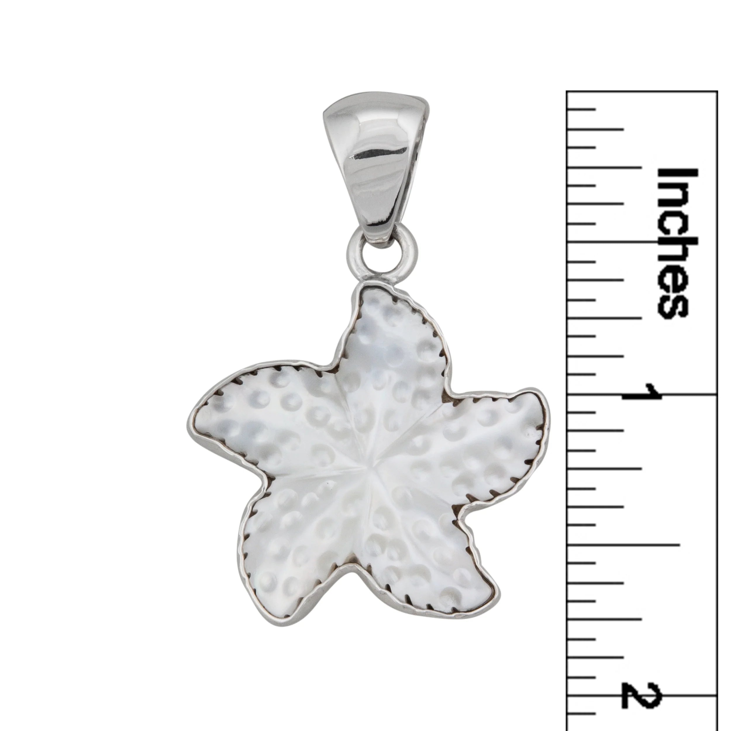 Sterling Silver Mother of Pearl Starfish Pendant