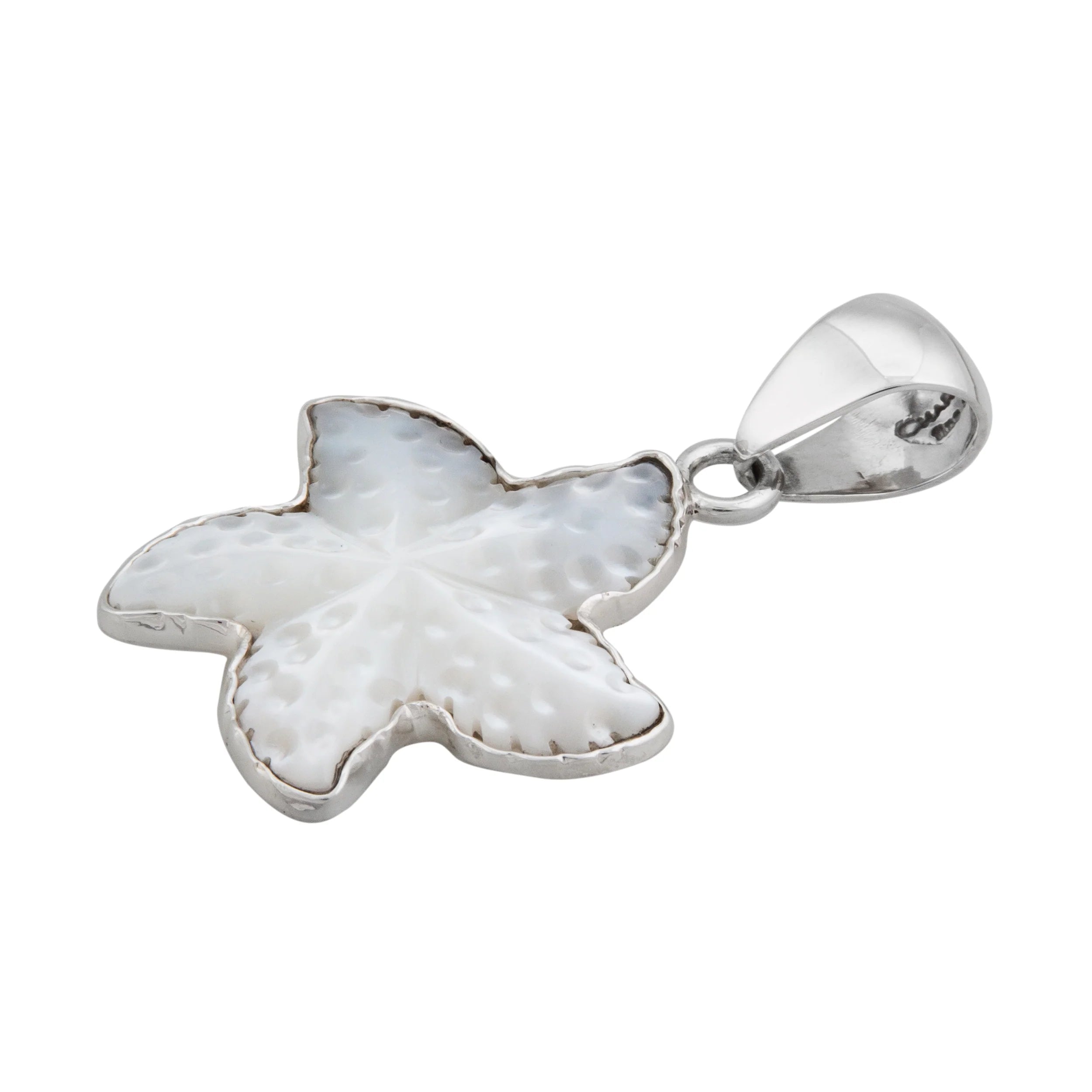 Sterling Silver Mother of Pearl Starfish Pendant