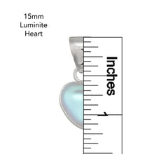 Sterling Silver Petite Luminite Heart Pendant