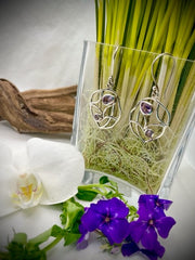 Sterling Silver Amethyst Drop Earrings