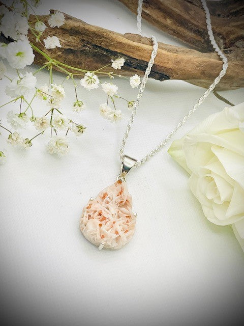 Sterling Silver Barrite Morocco Druse Pendant