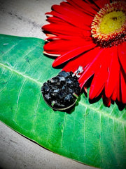 Sterling Silver Melanite & Black Garnet Pendant