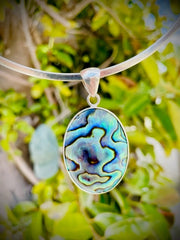 Sterling Silver Natural Abalone Pendant