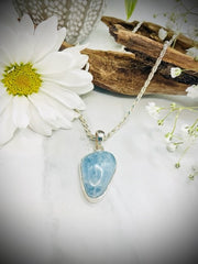 Sterling Silver Polished Aquamarine Pendant