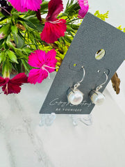 Sterling Silver Prong Set Pearl Drop Earrings - Lustre