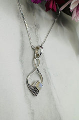 Sterling Silver Rainbow Moonstone Pendant- Subtle & Delicate