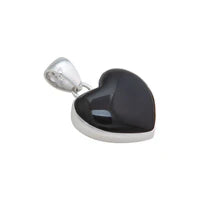Sterling Silver Rainbow Obsidian Heart Pendant