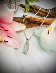 Sterling Silver Rough Aquamarine Pendant