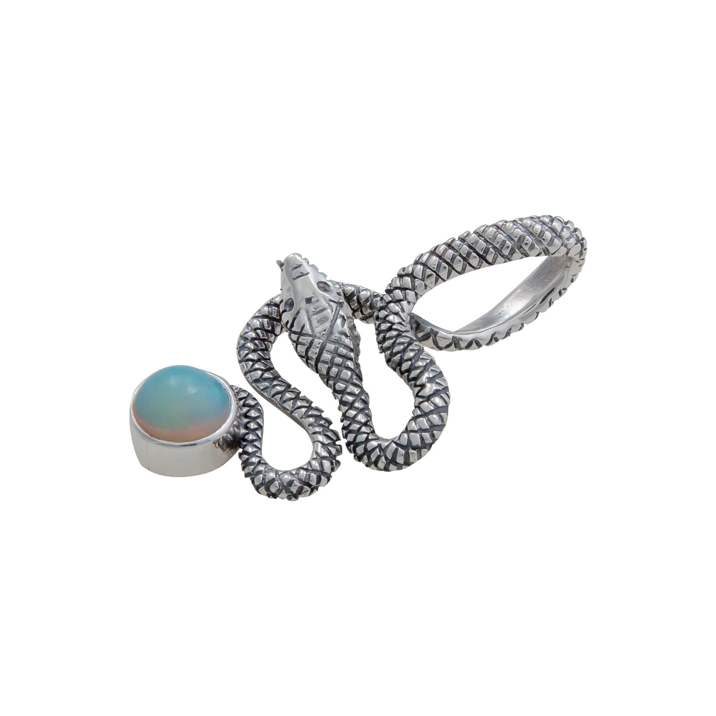 Sterling Silver Ethiopian Snake Pendant