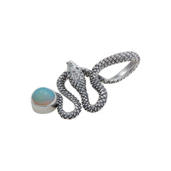 Sterling Silver Ethiopian Snake Pendant