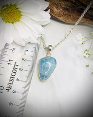 Sterling Silver Polished Aquamarine Pendant